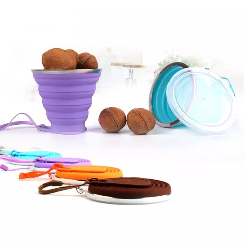 Travel Retractable Silicone Fold Cup With Lid, Silicone Collapsible Travel Cup, Outdoor Portable Folding Camping Cups With Lids, Expandable Drinking Cups, BPA Free Lid Retractable Travel Mini Coffee Cups Travel Retractable Silicone Fold Cup With Lid, Silicone Collapsible Travel Cup, Outdoor Portable Folding Camping Cups With Lids, Expandable Drinking Cups, BPA Free Lid Retractable Travel Mini Coffee Cups